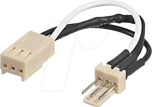 DELOCK 83656 - Lüfter Stromkabel 3 Pin auf 3 Pin, Drehzahlreduzierung, 8 cm