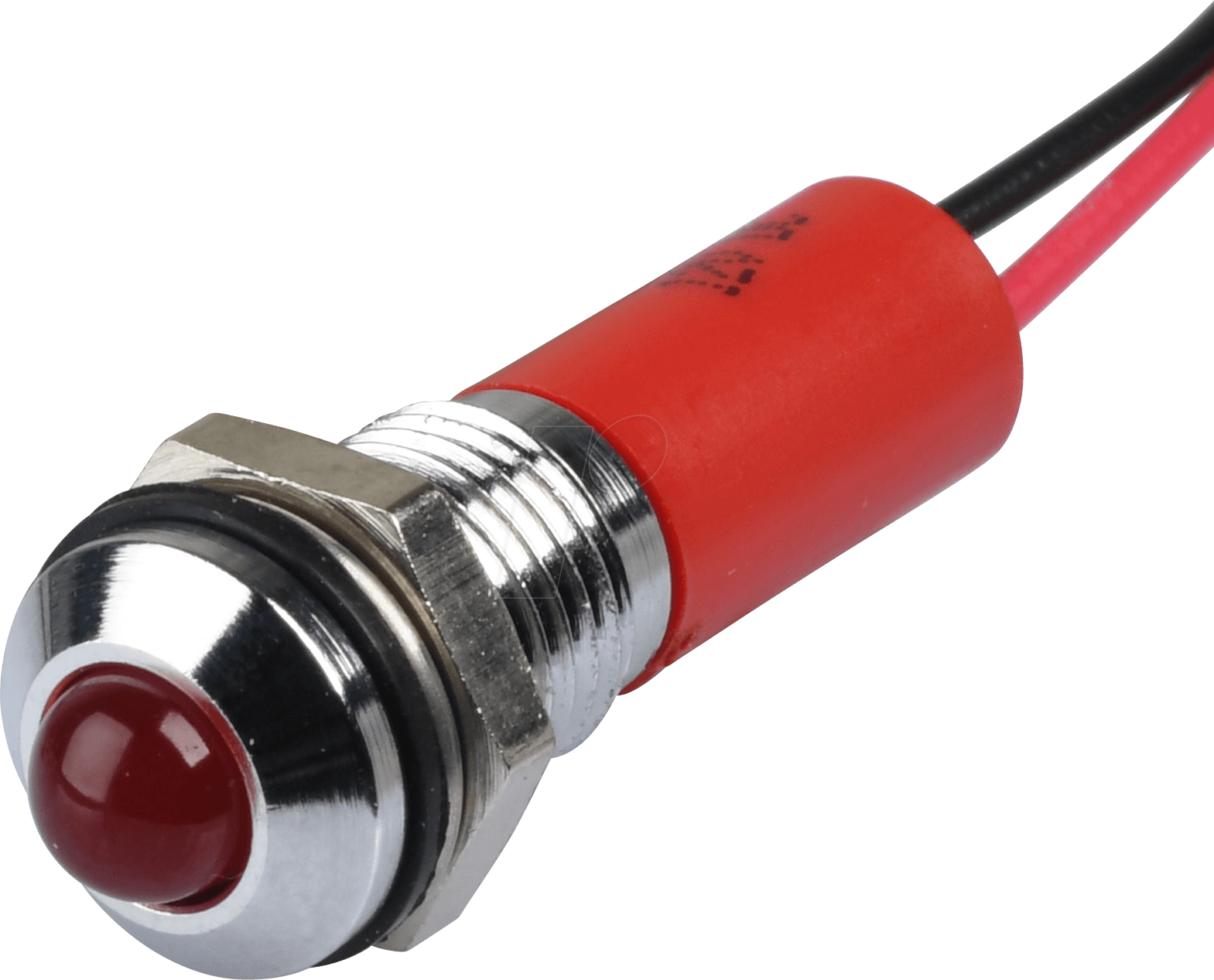 APM Q8P3C R12E - LED-Signalleuchte, rot, 12 V, Ø 8 mm, vorstehend, bedrahtet