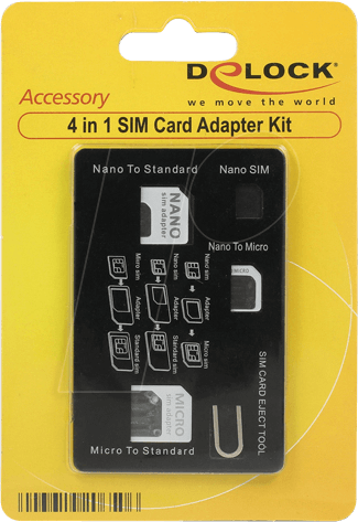 DELOCK 20650 - SIM Karten Adapter, 4in1