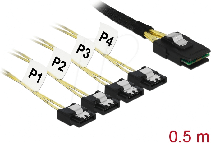DELOCK 85800 - Kabel Mini SAS SFF-8087 > 4 x SATA 7 Pin