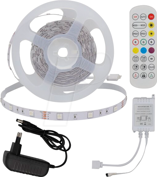 OPT 4321 - LED-Streifen Set, 30 LEDs, Remote, 5 m