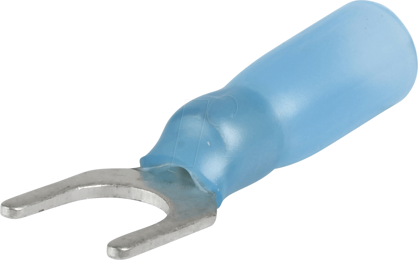 WE K405060HS - Gabelkabelschuh mit Schrumpfschlauch - 1,5 … 2,5 mm², M6, blau