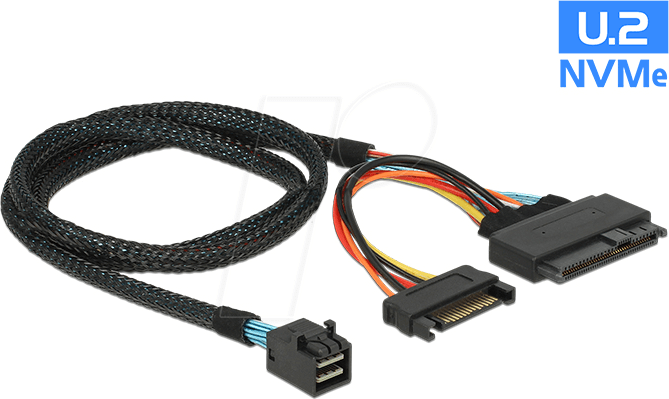 DELOCK 84821 - U.2 SFF-8643 St.>SFF-8639 St.+SATA 75cm