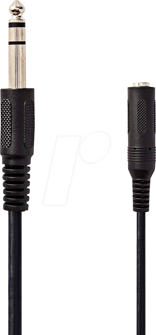 N CAGL23050BK50 - Audiokabel, 6,35 mm Klinkenstecker auf Buchse, 5 m