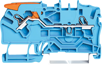 WAGO 2102-1204 - 2-Leiter-Durchgangsklemme, CAGE CLAMP® 2,5 mm², blau