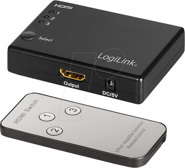 LOGILINK HD0042 - HDMI-Switch, 3x1-Port, 1080p/60 Hz