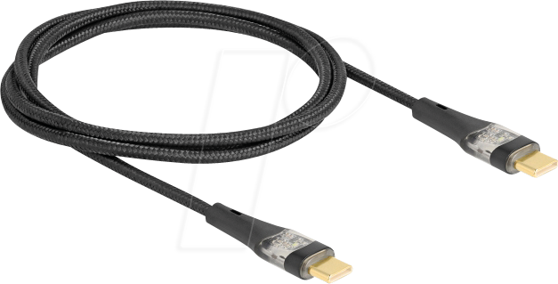 DELOCK 80763 - Sync- & Ladekabel, USB-C, 100 W, Textil, 1,0 m