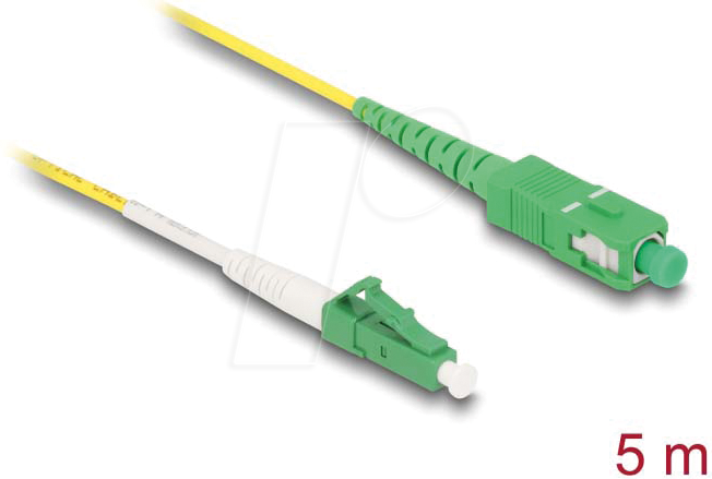DELOCK 83865 - LWL Kabel, LC-APC / SC-APC, Simplex, OS2, 5 m