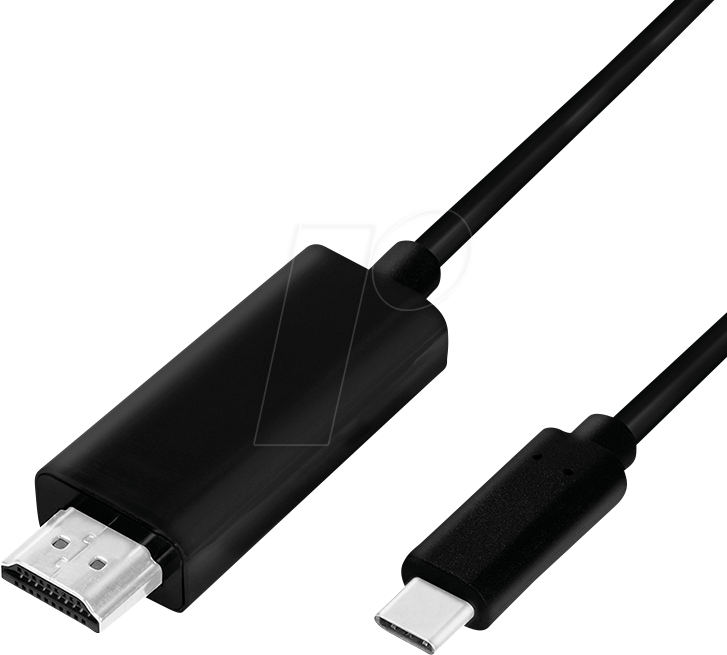LOGILINK UA0330 - USB 3.0 Kabel, USB-C > HDMI, 4K 60Hz, schwarz, 3,0 m