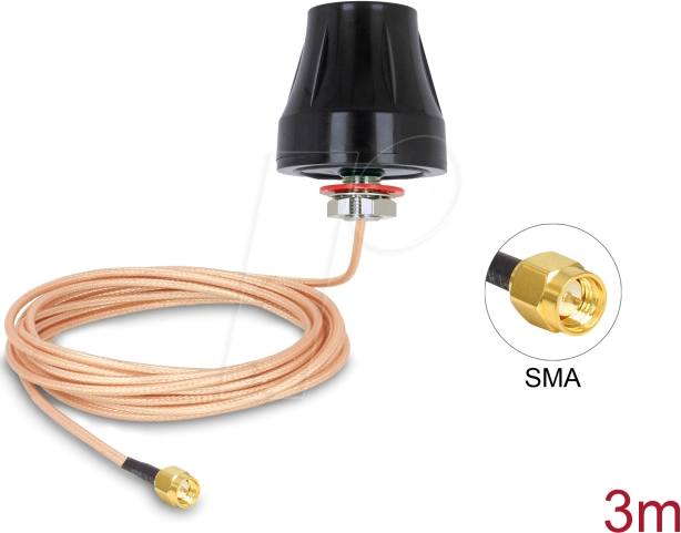 DELOCK 89589 - Antenne LTE, SMA Stecker, omnidirektional, outdoor