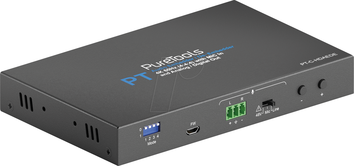 Thumbnail - PT-C-HDAEDE - HDMI Audio De-Embedder und Embedder, 4K 60 Hz