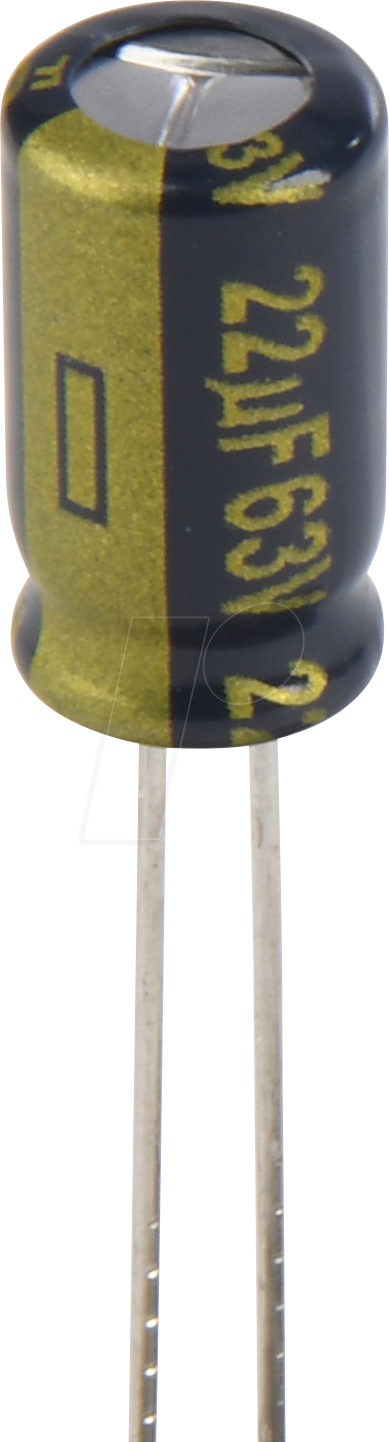 FC-A 22U 63 - Elko radial, 22µF, 63V, 105°C, low ESR, AEC-Q200