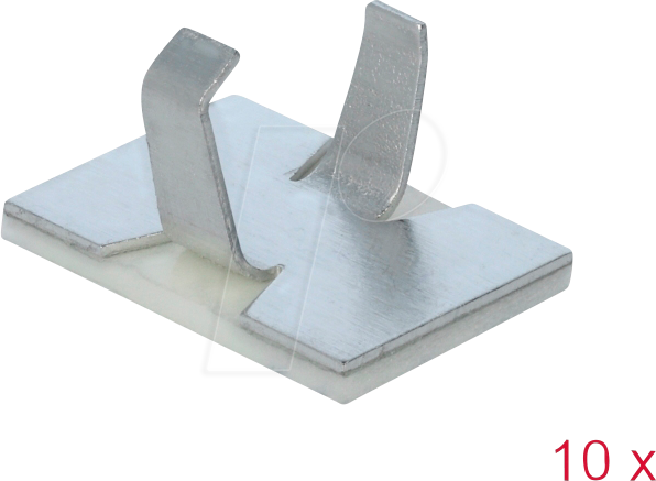 DELOCK 60183 - Kabelklemme, selbstklebend, Aluminium, 10er Set
