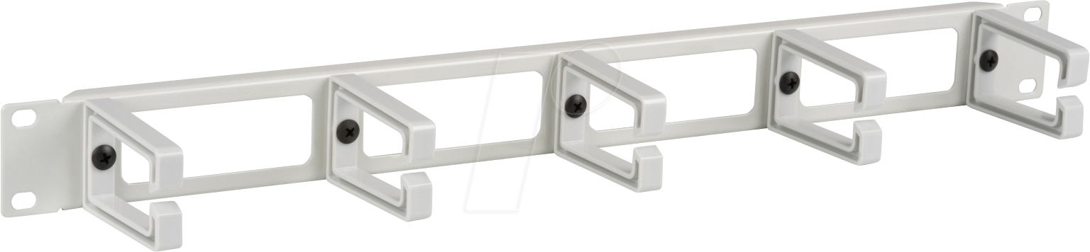 EFB 699992.1GR - 19'' 1HE Kabelführungspanel, 5 Kunststoffbügel
