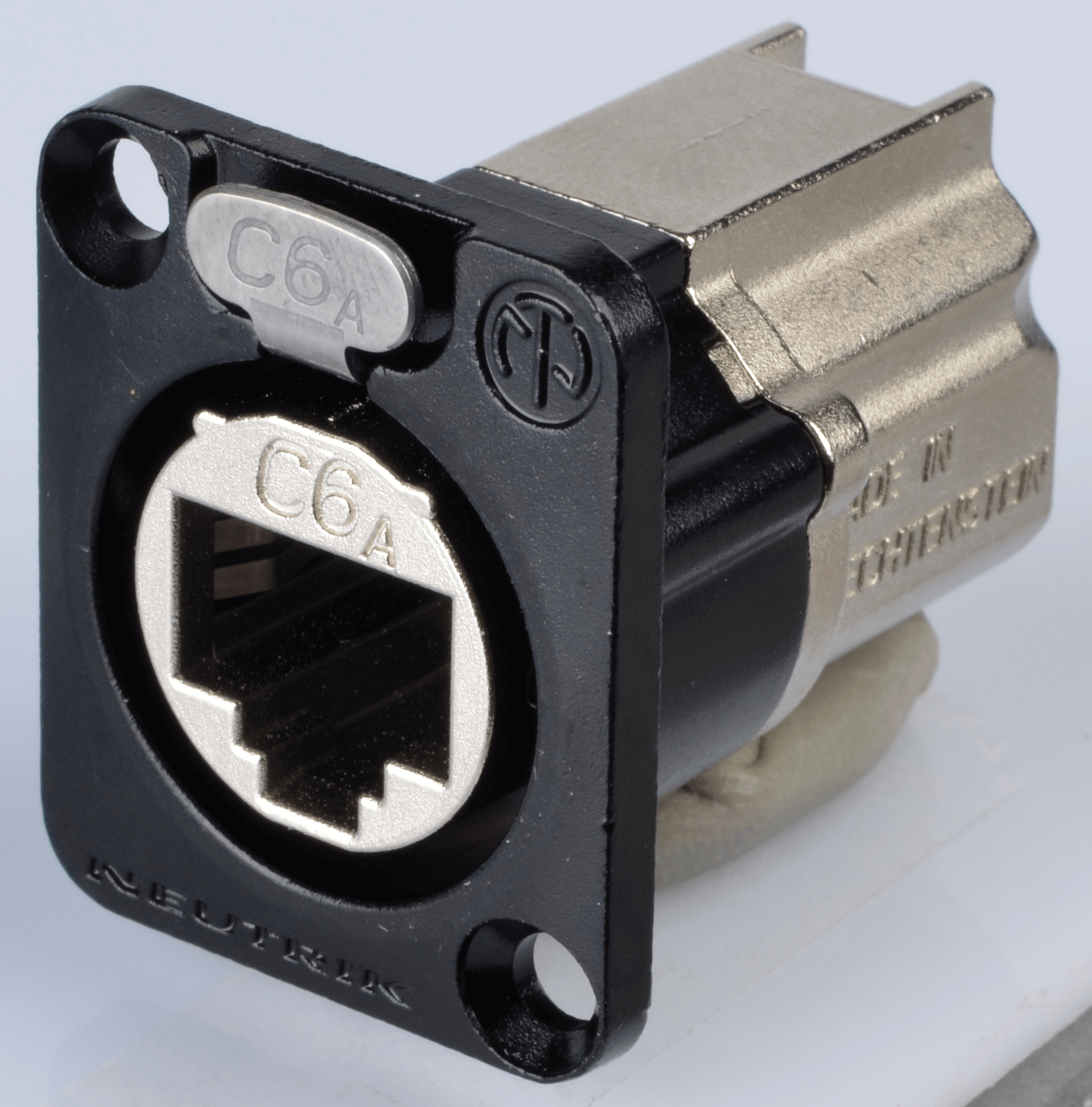 CAT6A DUBU BK - CAT6A-Durchgangsbuchse, schwarz