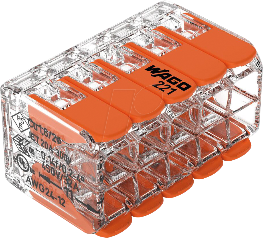 WAGO 221-420 - Verbindungsklemme, 4 mm², 10-Leiter