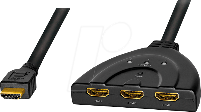 LOGILINK HD0040 - HDMI-Switch, 3-port, bidirekt (1x3/3x1), 4K/30Hz