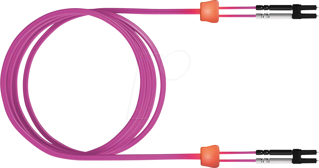 LSD42200010 - LED LWL Kabel, 50/125µm, OM4, LC / LC Duplex, violett, 1 m