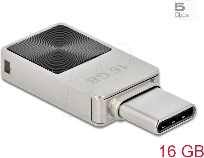 DELOCK 54082 - USB-Stick, USB 3.2 Gen 1, 16 GB, USB-C, Mini