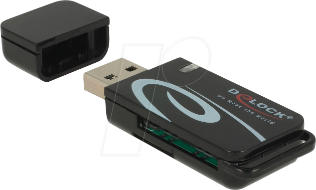 DELOCK 91602 - Card Reader, extern, USB 2.0, microSD, SD