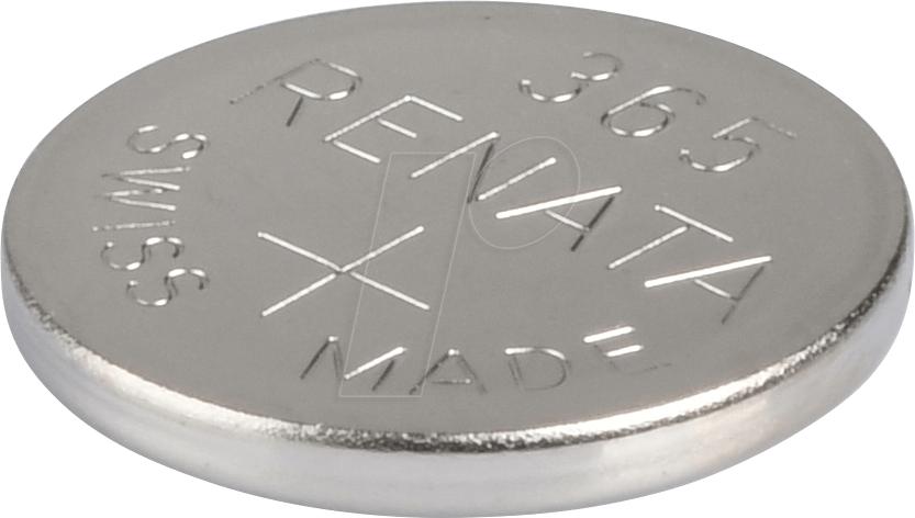 RENATA 365 - Silberoxid-Knopfzelle, 365, 47 mAh, 11,6 x 1,6 mm