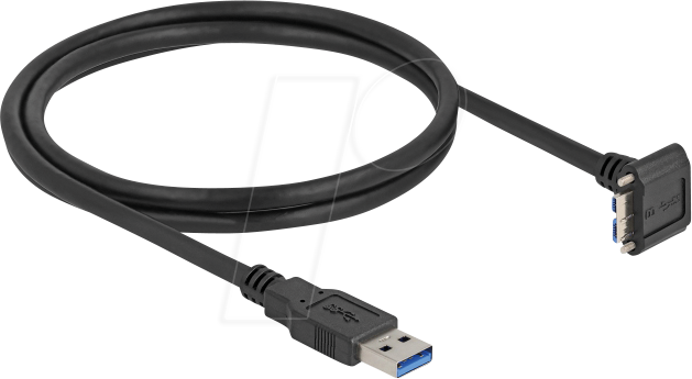 DELOCK 81030 - USB 5 Gb/s Kabel, A Stecker auf 90° Micro-B, 18 mm M2, 1,0 m