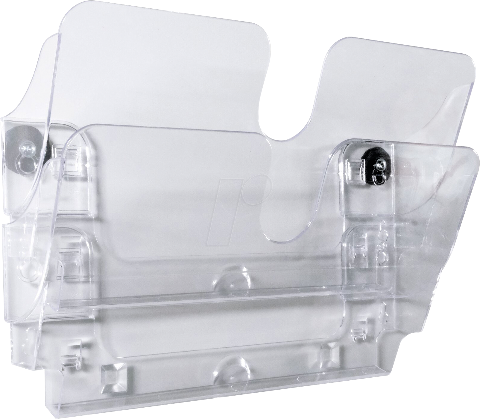 DURABLE 09022400 - Prospekthalter, magnetisch, 2 Fächer A4, quer, transparent