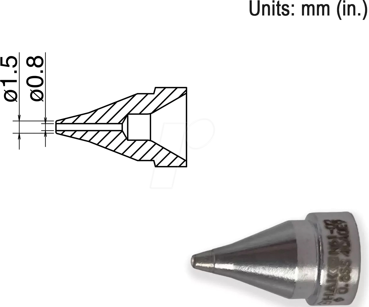 HAK N61-02 - Entlötdüse N61-02, SS-Typ, 0,8 mm