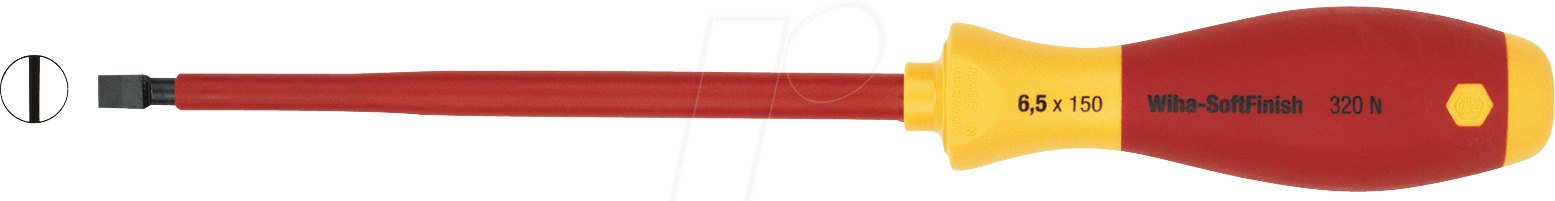 Thumbnail - WIHA 320-2,5 - Schraubendreher SoftFinish® electric, Schlitz, 2,5 mm