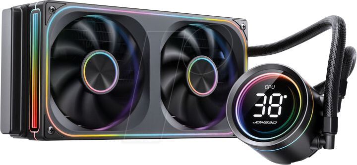 JNB 54396 - Jonsbo 240mm Wasserkühlung, ARGB, Display, schwarz