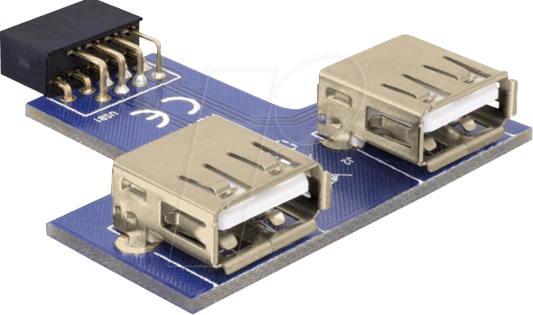 DELOCK 41824 - USB Pinheader Buchse auf 2x USB 2.0 Buchse