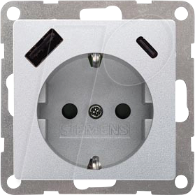 SIE 5UB19701AM01 - I-System, mit zwei USB-Ladeanschlüssen Aluminiummetallic