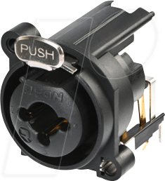 REAN RCJ6FA-H - XLR Einbaubuchse 3-polig kombiniert mit 6,35mm Klinkenbuchse ste