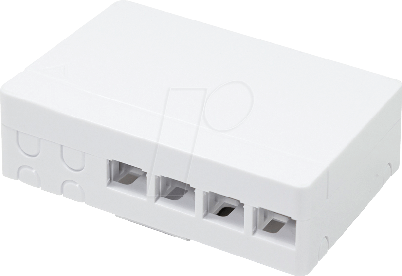 Thumbnail - LOGILINK FB1002 - FTTH Anschlussdose 4-fach, Aufputz, weiß