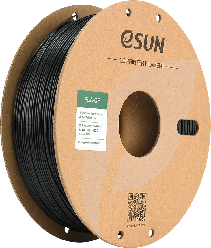 ESUN 72204331 - Filament, PLA-CF, 1,75 mm, schwarz, 1 kg