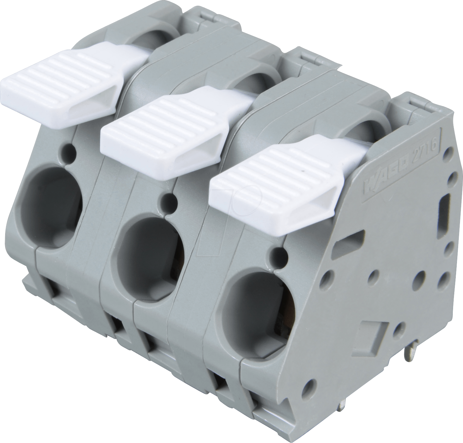 WAGO 2716-203 - Hochstrom-Klemmleiste, RM 15,0 mm, 76A, 3-pol