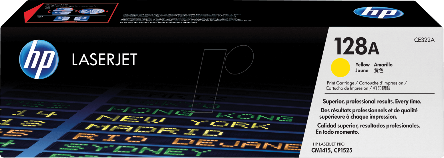 TONER CE322A - HP-Toner, gelb, 128A, original