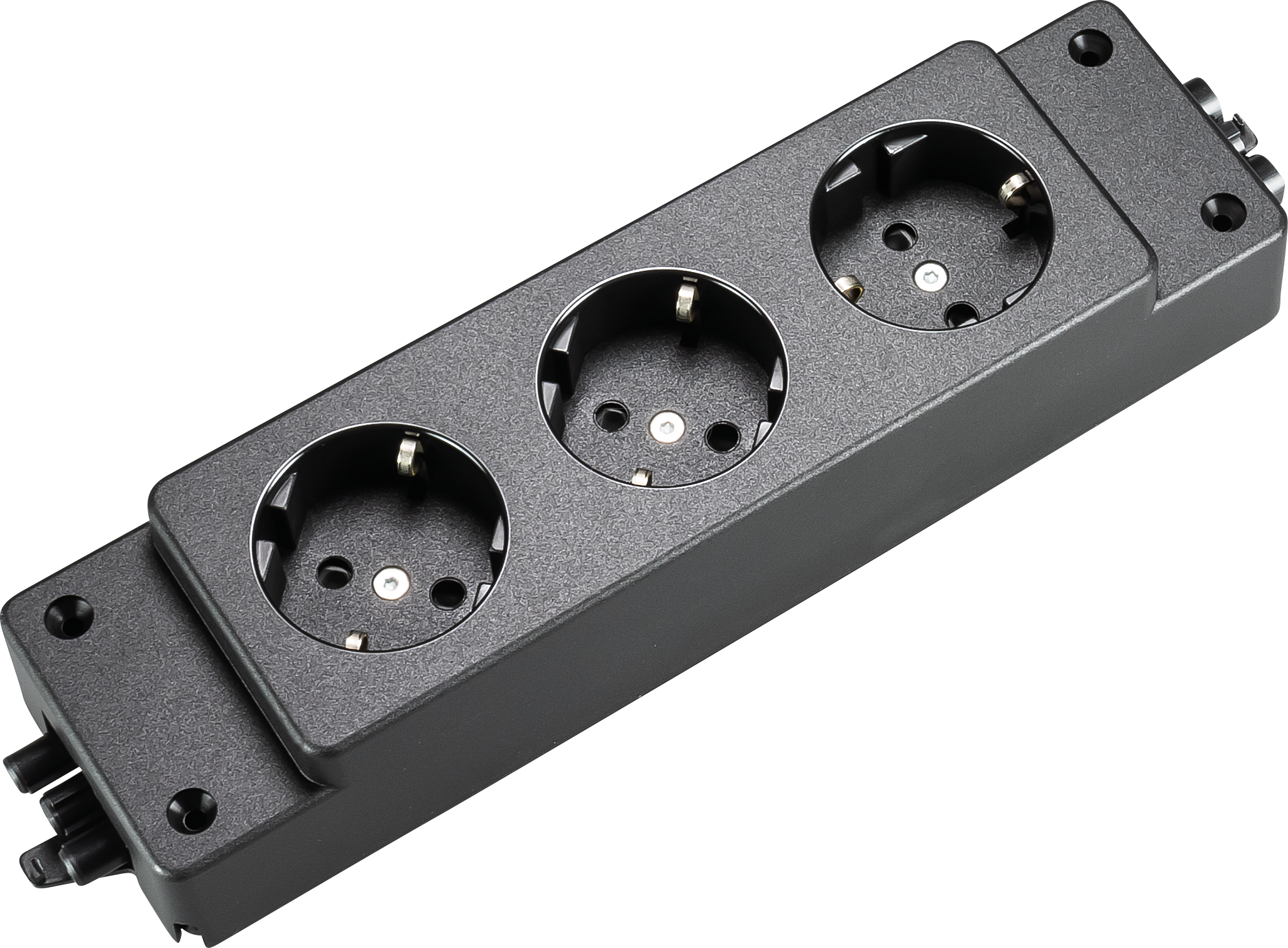 WSDL 1-3 SW - Steckbare Steckdosenleisten, 3-fach, sw