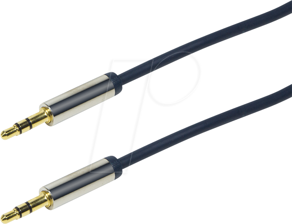 LOGILINK CA10150 - Audio Kabel, 3,5 mm Stereo Klinkenstecker, Metall, blau, 1,5 m