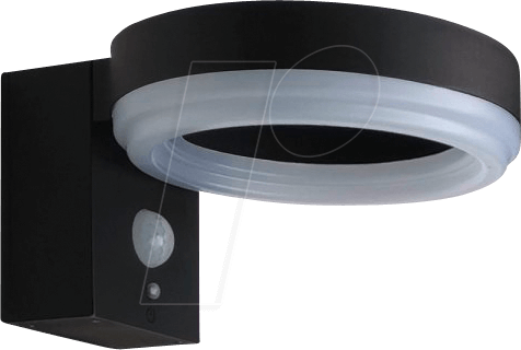 OPT 9340 - LED-Solarleuchte, Wandleuchte, schwarz, IP44, Bewegungsmelder