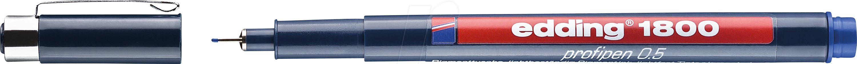 EDDING 1800-05BL - Präzisionsfeinschreiber, 0,50 mm, blau