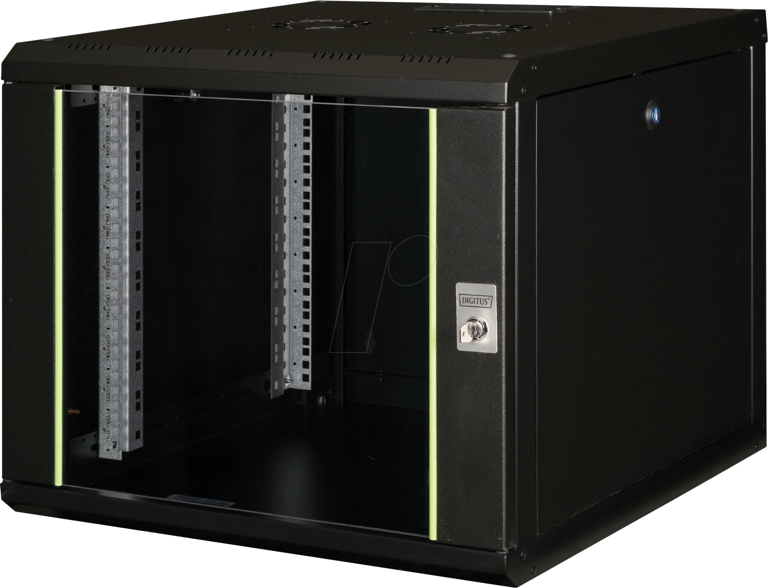 DIGI 1909U66SW - 19'' Wandgehäuse, 9HE, 600 mm Tiefe, schwarz