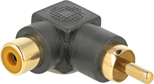DELOCK 66168 - Adapter Audio Cinch Stecker > Cinch Buchse 90° abgewinkelt