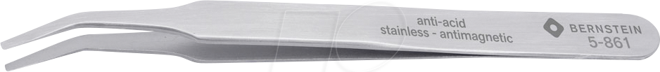 Thumbnail - BERN 5 861 - SMD-Pinzette, 30° gebogen, flach, eckig, 120 mm