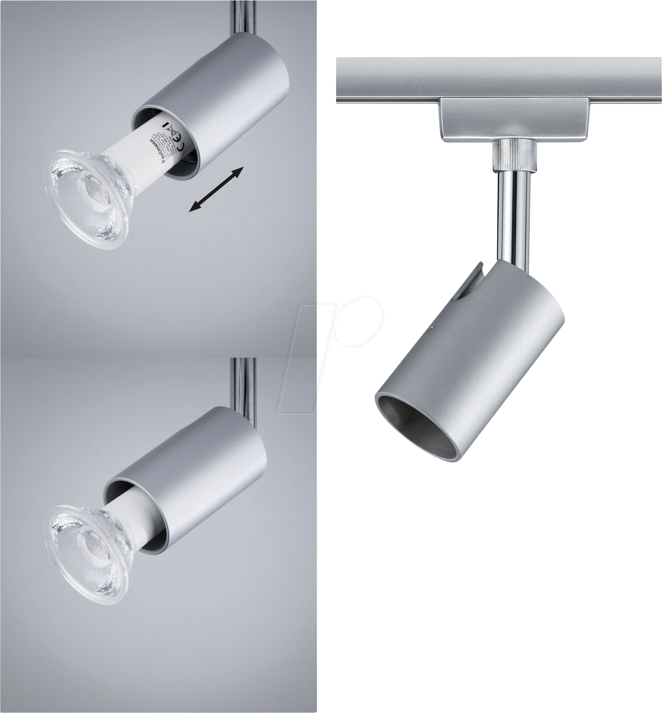 PLM 95329 - URail Schienenspot Pure I, GU10, max. 10 W, dimm, chrom