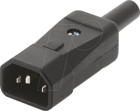 BACH 915.171 - Kaltgerätestecker, C14, 10 A, schwarz