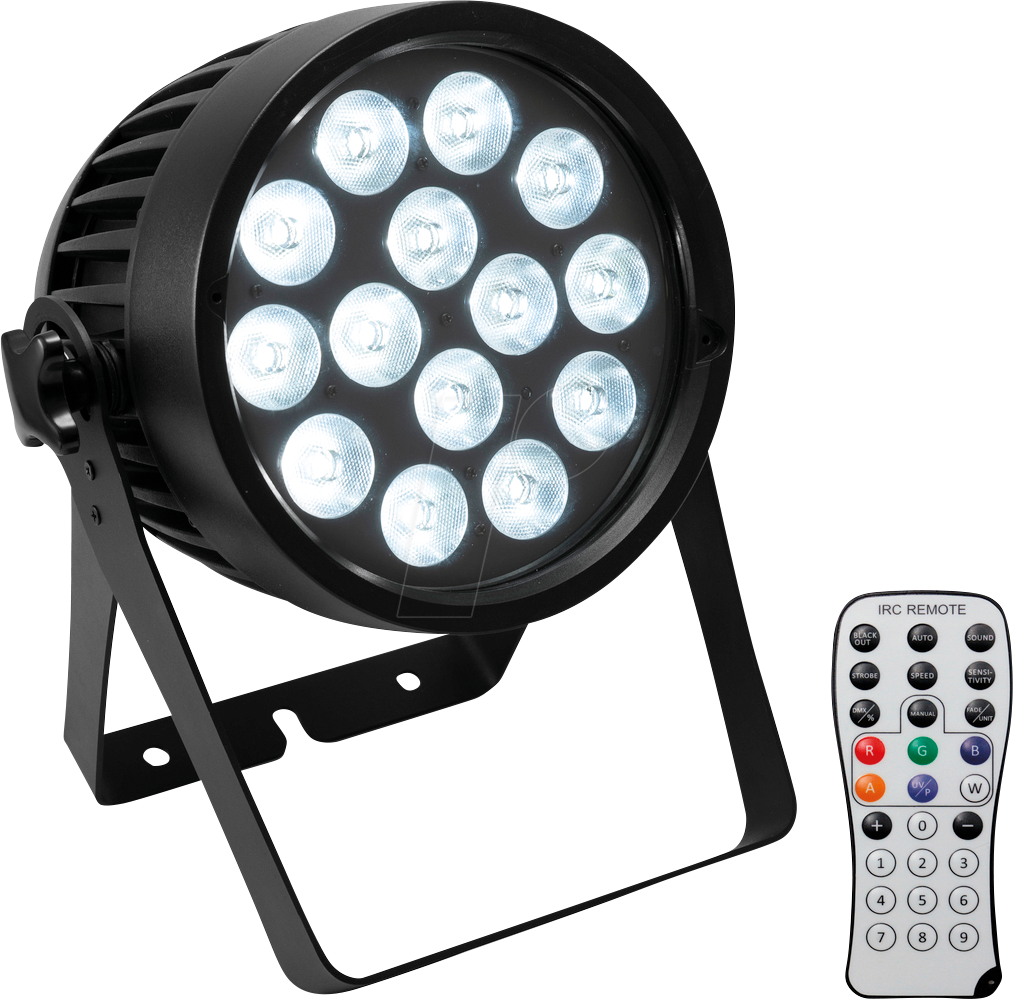 EURO 41700800 - Akku-Scheinwerfer, RGBWA+UV, Q-DMX, IP65