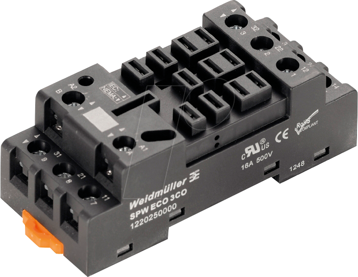 SPW ECO 3CO - Relaissockel D-Serie DRW/DRH für 3 Wechsler