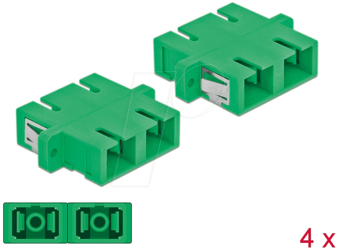 DELOCK 85992 - LWL Kupplung SC/SC Duplex, 4 Stück