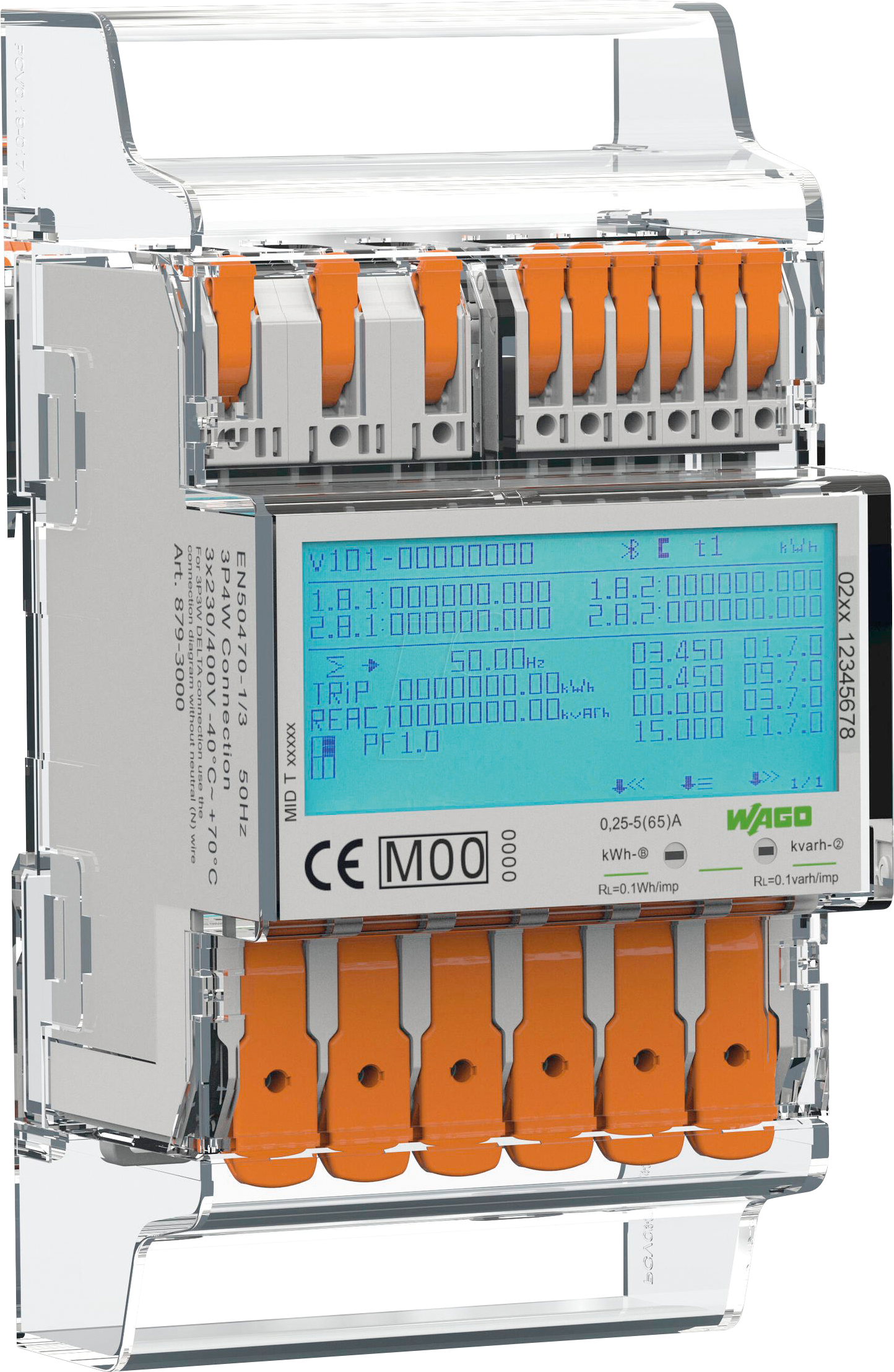 WAGO 879-3000 - Energiezähler (MID), 65A, 4PU